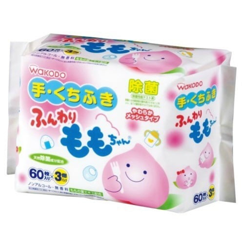 バラダミー手・くちふき ふんわりももちゃん 60枚