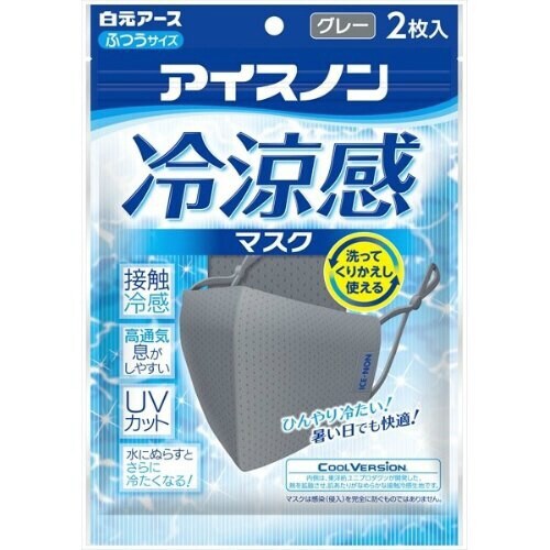 アイスノン 冷涼感マスク グレー×4