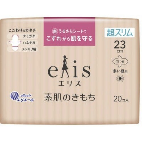 エリス素肌のきもち超スリム多い昼用羽つき×6