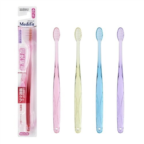 メディフィットクリア超先細毛ハブラシふつう×48