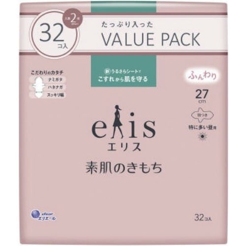 エリス 素肌のきもち 特に多い昼用 羽つき×6