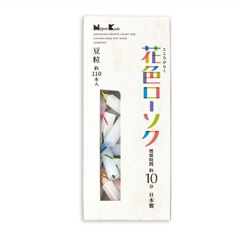 花色ローソク 豆粒×5