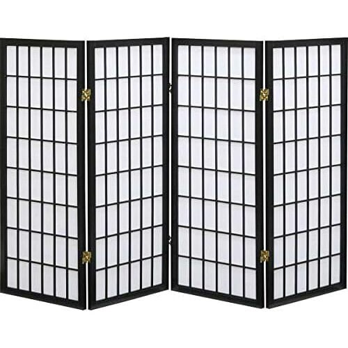 SKR−370BK障子4連スクリーン ブラック