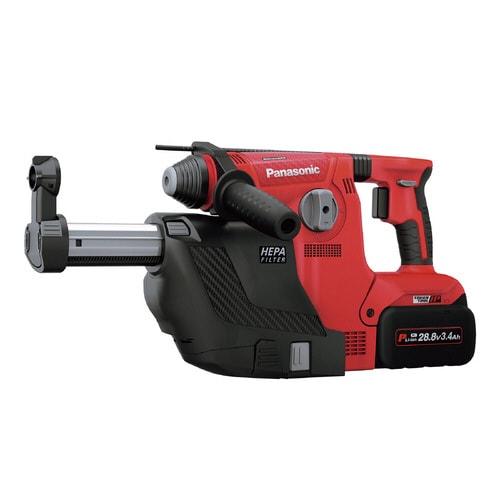 充電ハンマードリル集じんセット赤