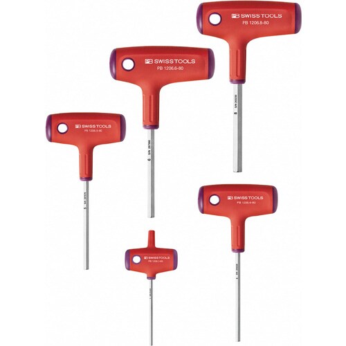 クロスハンドル六角棒ドライバーセット 5本組