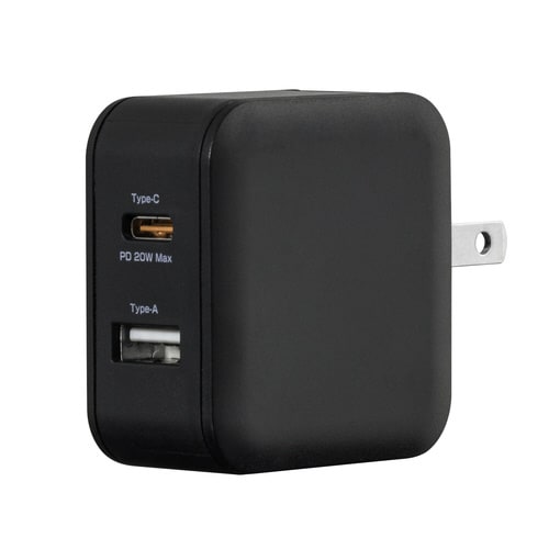 USB−AC充電器 2ポート 20W