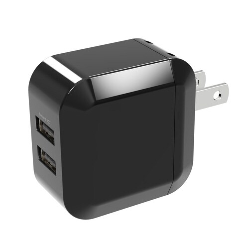 2ポートAC充電器 ブラック