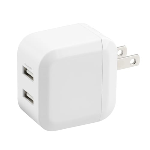 2ポートAC充電器 ホワイト
