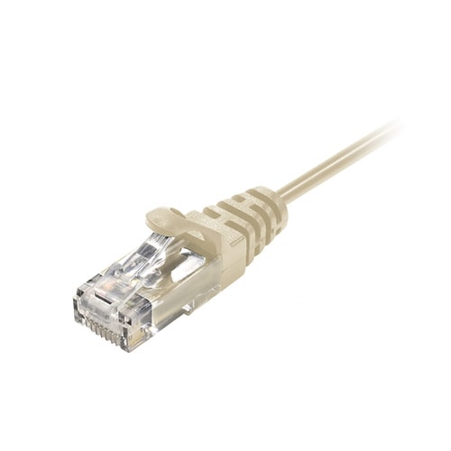 CAT6 スリムLANケーブル10mアイボリー