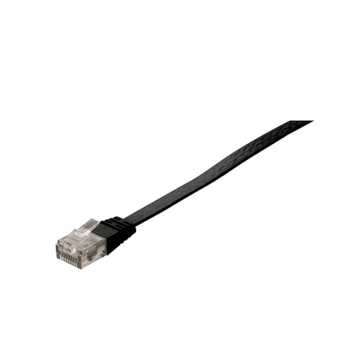 CAT6 フラットLANケーブル3mブラック