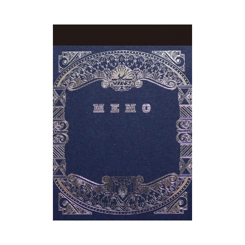 クリームメモ 方眼B7 紺