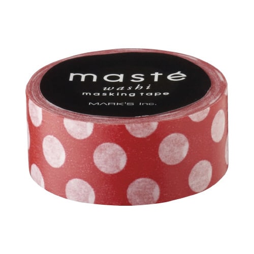 マスキングテープレッドドット