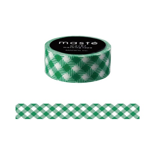 マスキングテープグリーンチェック