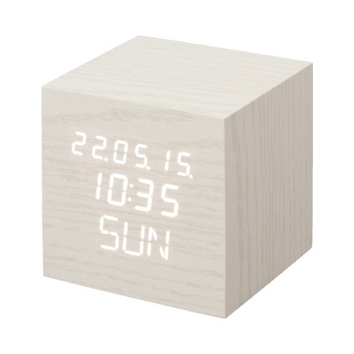 デジタル置時計 ホワイト ICW−02W−W