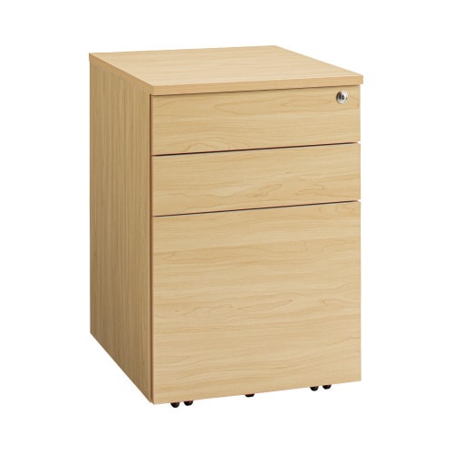 アルボ木製デスク 3段ワゴン404ナチュラル