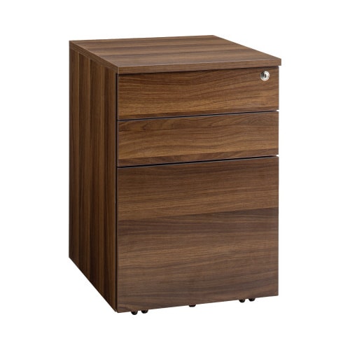 アルボ木製デスク 3段ワゴン404ブラウン