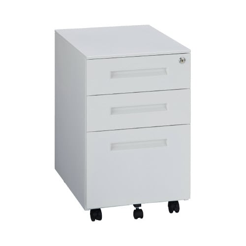 ◇スチールデスクワゴン3段390ホワイト