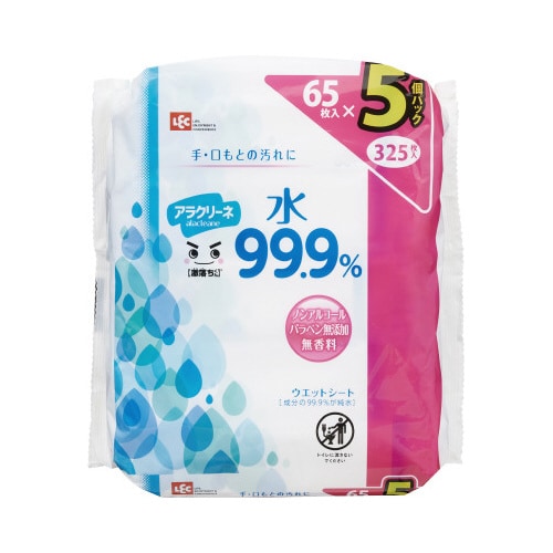 ウェットティッシュ 純水99.9%65枚5P×8