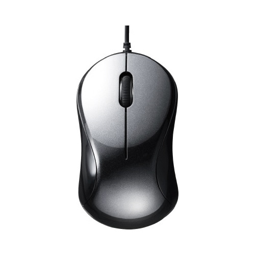 有線 静音 3ボタンマウス ブラック