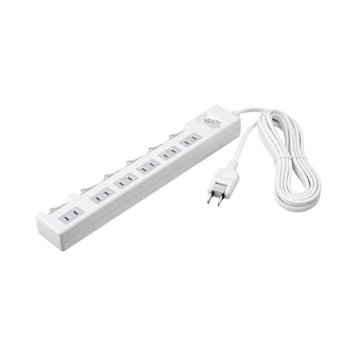 2ピン式 集中&個別SW6個口1.0mホワイト