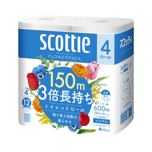 スコッティフラワー3倍長持ち4Rシングル12パック