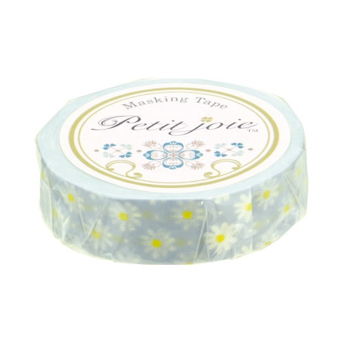 マスキングテープ マーガレットとドット(ブルー)