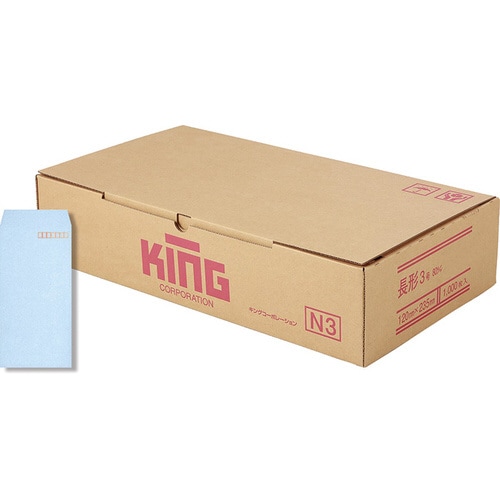 封筒 長380gHiソフト青緑エルコン付1000枚