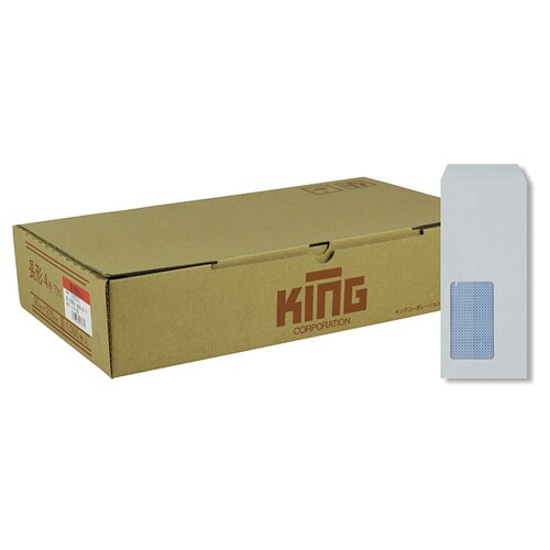 長形4号窓明封筒No.1地紋入白枠ナシ1000枚