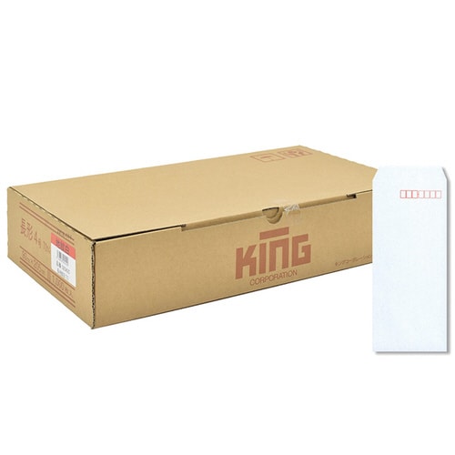 封筒 長形4号 70g 地紋入白 特A 1000枚