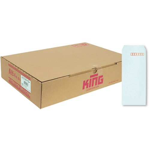 封筒長形4号80gHiソフトブルー1000枚