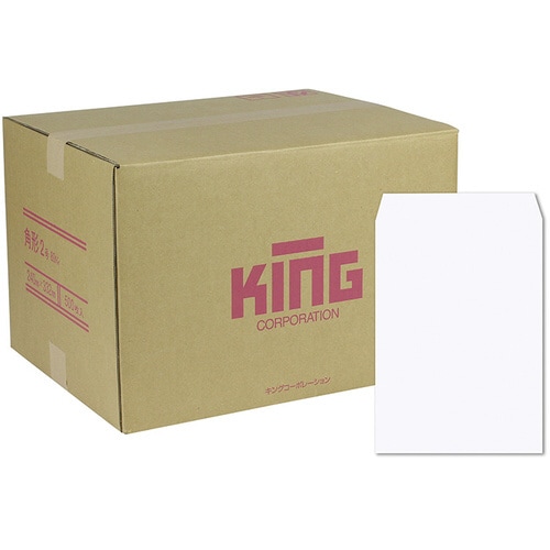 封筒角2 80g白特Aスミ貼エルコン付500枚