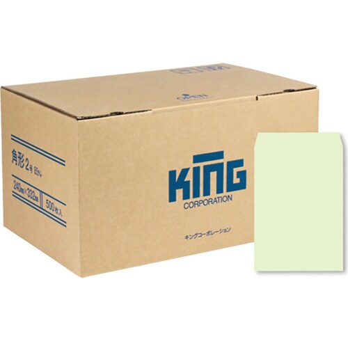 封筒 角形2号 85g ウグイス 500枚