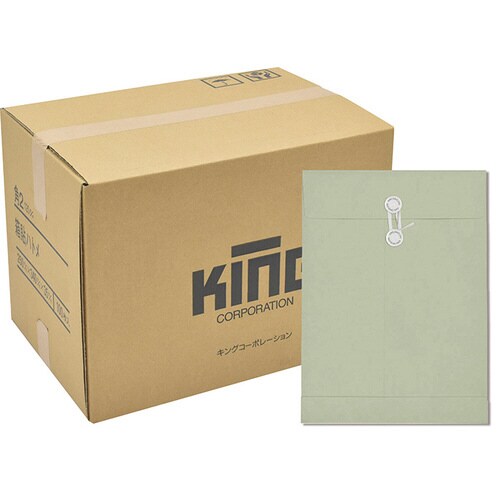 封筒 角形2号箱貼ハトメ120gグレー100枚