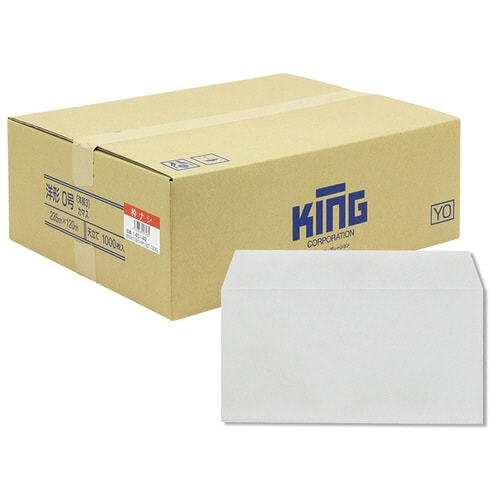 封筒洋0 100gケントカマス枠無天タテ1000枚