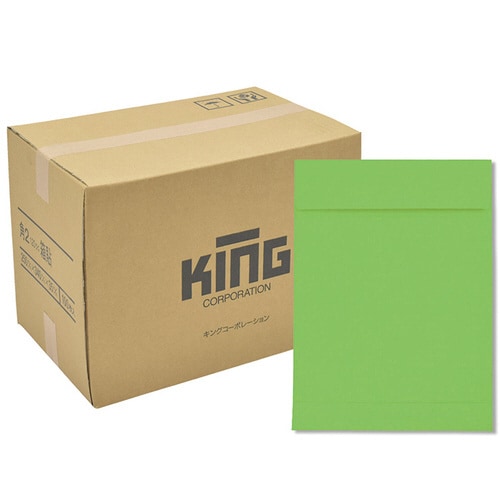 角形2号箱貼封筒120gグリーン100枚