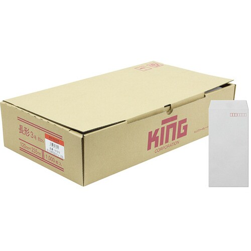 封筒長3号80gSSケント森林認証スミ貼1000枚