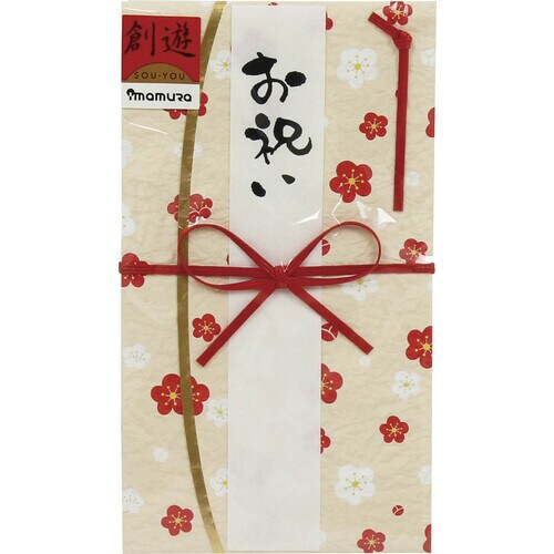 一般御祝用金封 レトロ梅しろ 1枚入×10