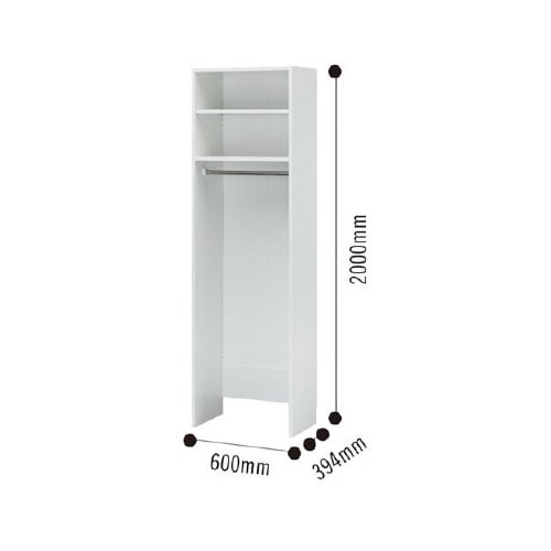 ポルターレクローク 幅600 ハンガーラック1段