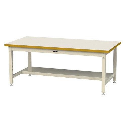 作業台固定SSM−1890T−II半面棚付メラミン