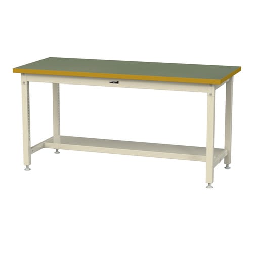 作業台固定式SSRH−1875T−GI半面棚付塩ビ