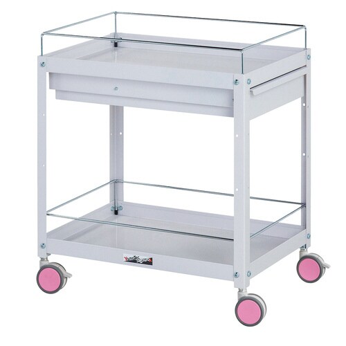 色彩ワゴン2段CWCFC−2−RE引出コボレ止