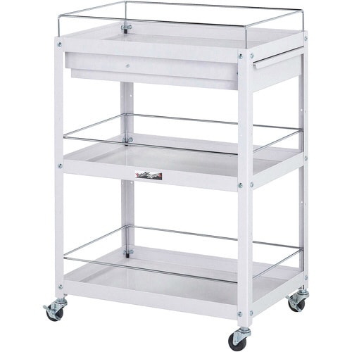 コンビニワゴン3段ゴム車WCFC3P引出コボレ止