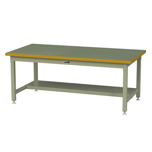 作業台固定式 SSR−1890T−GG半面棚付塩ビ