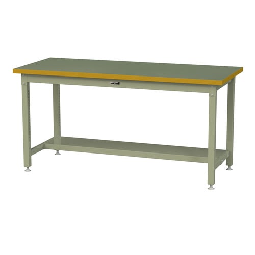 作業台固定式SSRH−1875T−GG半面棚付塩ビ