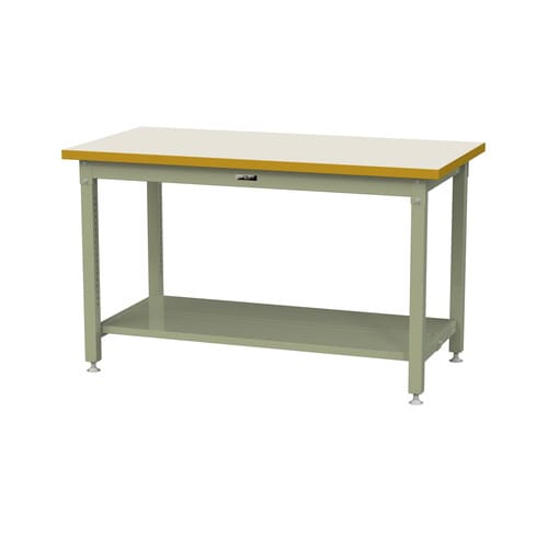 作業台固定SSMH1575TTIG全面棚付メラミン