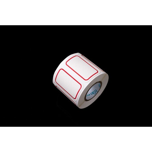 レッドボーダーラベル(赤色枠) ラベルサイズ(mm