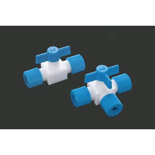 PTFEバルブ付き2方ジョイント 硬質チューブ外径