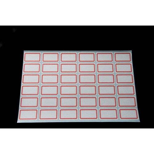 レッドリムーバルボーダーラベル(赤色枠) ラベルサ