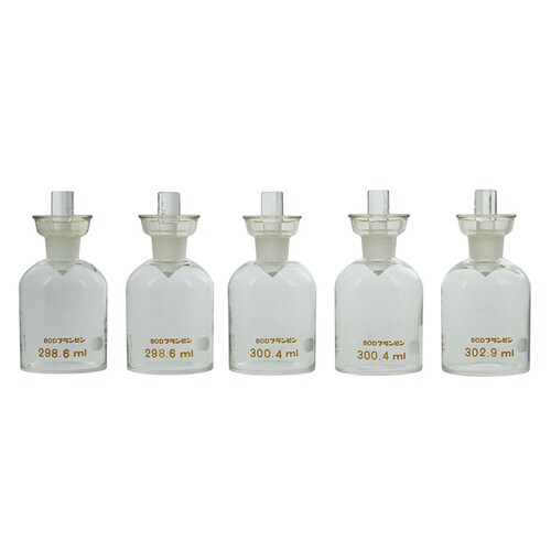 BODフランびん 300mL ガラスカラ―付溝付