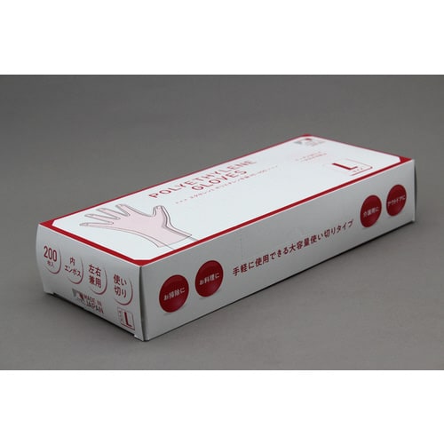 エクセレントポリエチレン手袋 PE−400 Lサイ